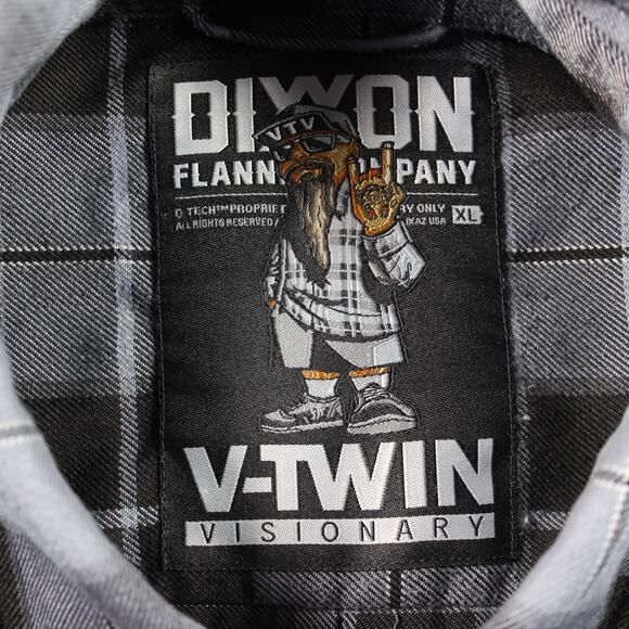 Dixxon Flannel V-Twin Visionary Mens XL Gray Black  Plaid D-Tech - Picture 5 of 7